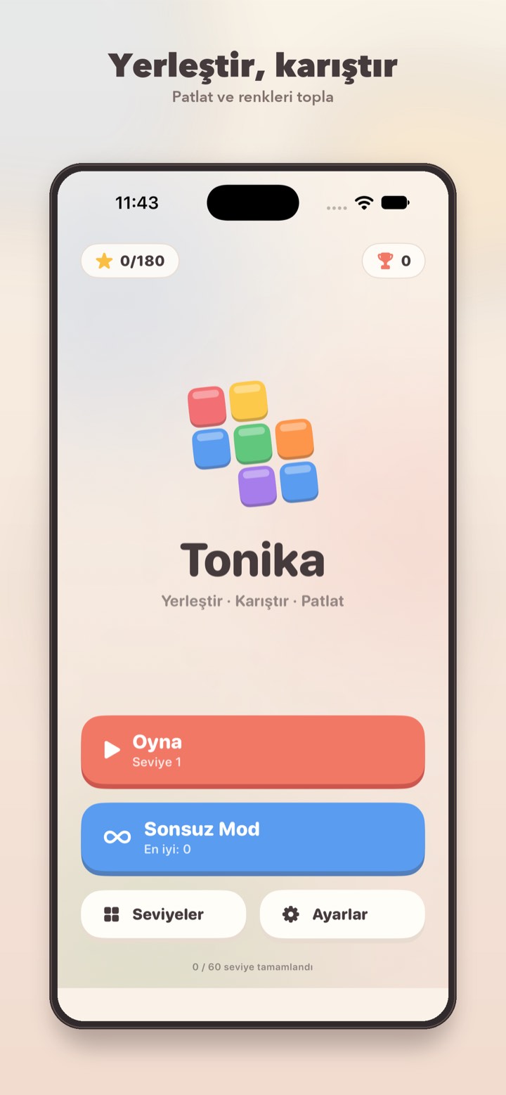 Tonika ana menüsü